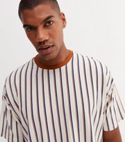 New Look White Stripe Oversized T-Shirt
